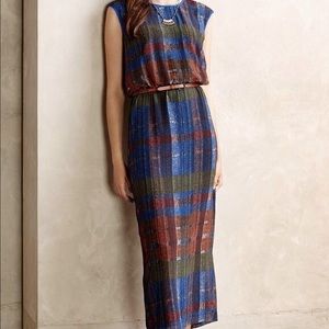 FINAL PRICE Anthropologie HD in Paris Andaz Plaid Maxi Dress